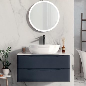 Orbit Neo Sit-On Countertop Basin 560mm Wide - 0 Tap Hole