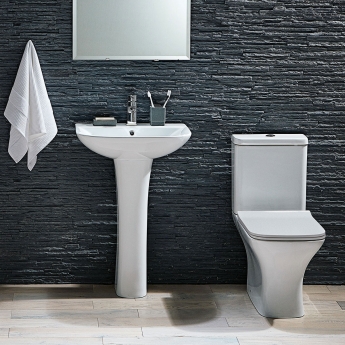 Orbit Nix Basin with Full Pedestal 550mm Wide - 1 Tap Hole