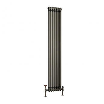 Orbit Noble 2-Column Designer Vertical Radiator 1800mm H x 328mm W - Raw Metal | Product Image