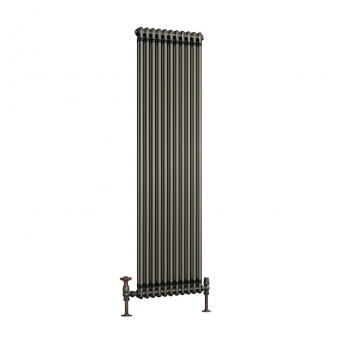 Orbit Noble 2-Column Designer Vertical Radiator 1800mm H x 504mm W - Raw Metal | Product Image