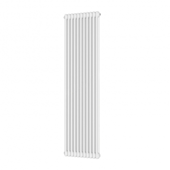 Orbit Noble 2-Column Designer Vertical Radiator 1800mm H x 515mm W - Gloss White | Product Image