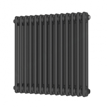 Orbit Noble 2-Column Designer Horizontal Radiator 600mm H x 650mm W - Anthracite | Product Image