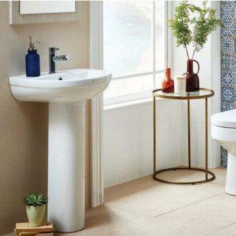 Orbit Omni Basin with Full Pedestal 500mm Wide - 1 Tap Hole