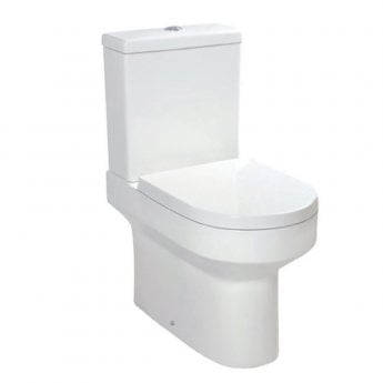 Orbit Omni Comfort Height Close Coupled Toilet with Push Button Cistern - Wrapover Soft Close Seat