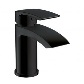 Orbit Reno Mono Basin Mixer Tap with Push Button Waste - Matt Black