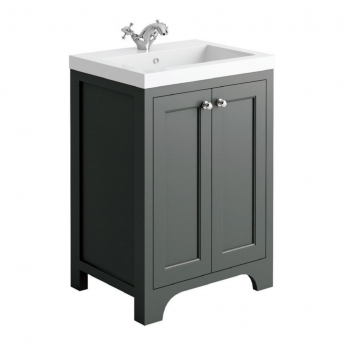 Orbit Harrogate Ripley Floor Standing 2-Door Vanity Unit with Basin 600mm Wide