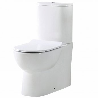 Orbit Riva Closed Back Coupled Rimless Toilet Push Button Cistern - Excluding Seat