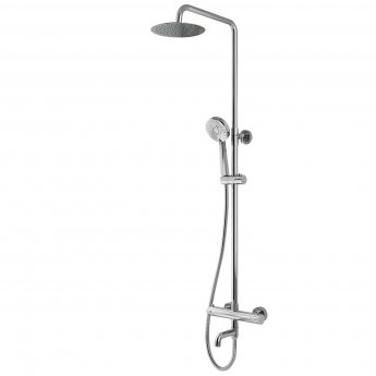 Orbit Rondo Thermostatic Rigid Riser Shower Kit with Bath Filler - Chrome
