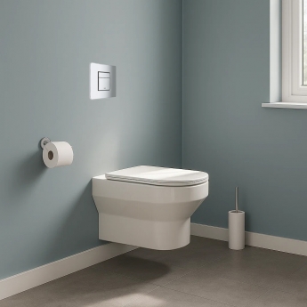 Orbit Solna Round Wall Hung Toilet 5-in-1 Bundle with Grohe Rapid SL Frame