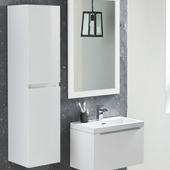 Orbit Supreme 300mm Wall Hung 2-Door Tall Storage Unit | Product Image