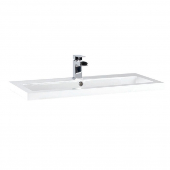 Orbit Supreme Wall Hung 1-Drawer Vanity Unit with Basin 600mm Wide - Gloss White | Product Image