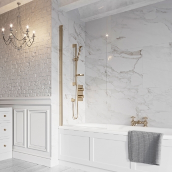 Orbit Thalia Single Panel Bath Screen 800mm x 1500mm - 8mm Glass