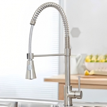 Orbit Tirare Kitchen Sink Mixer Tap - Brushed Nickel