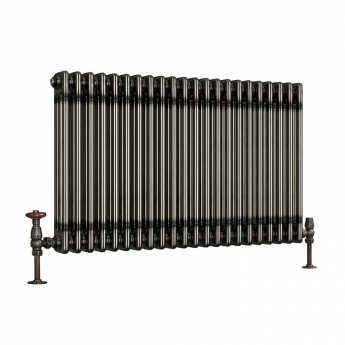 Orbit 3 Column Designer Horizontal Radiator 600mm H x 1010mm W - Raw Metal