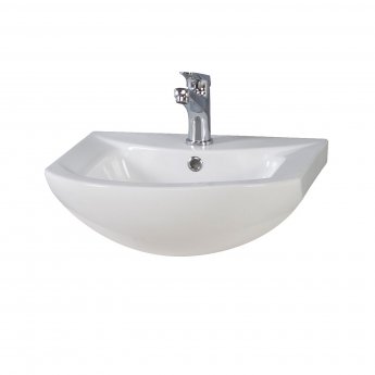 Orbit Verona Floor Standing 1-Door Vanity Unit with Basin 455mm Wide - Gloss White