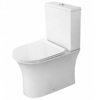 Orbit Viva Fully Back to Wall Close Coupled Rimless Toilet Push Button Cistern - Excluding Seat