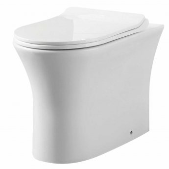 Orbit Viva Rimless Comfort Height Back to Wall Pan White - Excluding Seat