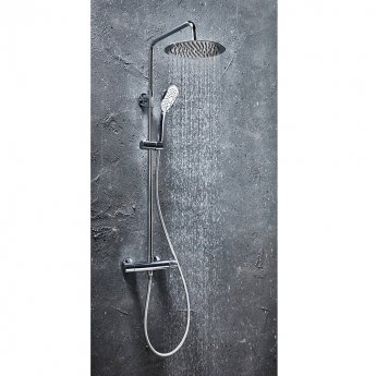 Orbit Vizion Curved Thermostatic Bar Mixer Shower with Shower Kit and Fixed Head - Chrome