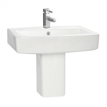Orbit Vola Basin with Semi Pedestal 570mm Wide - 1 Tap Hole