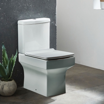 Orbit Vola Close Coupled Toilet with Push Button Cistern - Soft Close Seat