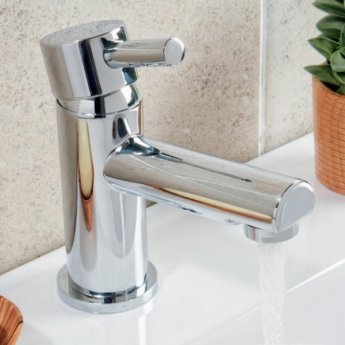 Orbit Zico Mono Basin Mixer Tap with Push Button Waste - Chrome