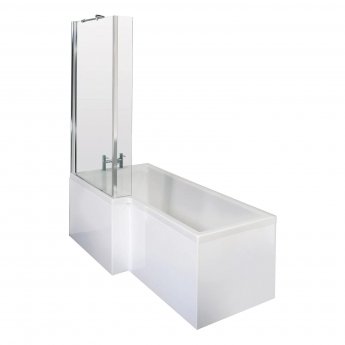 Bliss Complete Bathroom Suite with 1700mm x 850mm LH L-Shaped Shower Bath