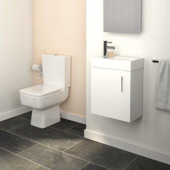 Bliss Furniture Bathroom Suite with Wall Hung Vanity Unit - 400mm Wide