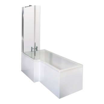 Bliss Complete Bathroom Suite with 1700mm LH L-Shaped Shower Bath and Close Coupled Toilet