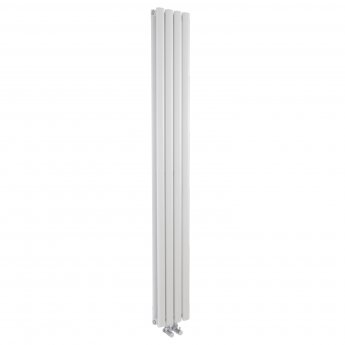 Hudson Reed Revive Space-Saving Double Designer Vertical Radiator 1800mm H x 237mm W - White