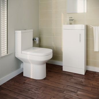 Harmony Furniture Bathroom Suite with Floor Standing Vanity Unit - 400mm Wide