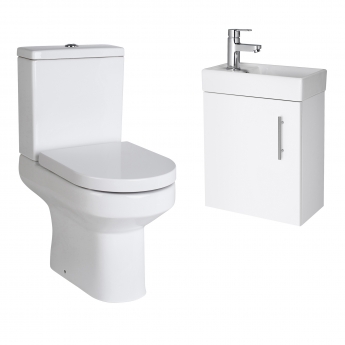 Harmony Furniture Bathroom Suite with Wall Hung Vanity Unit - 400mm Wide