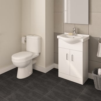 Ivo Furniture Bathroom Suite with Vanity Unit - 550mm Wide