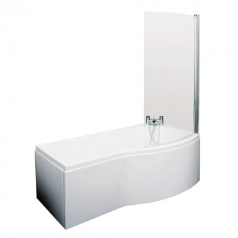 Melbourne Complete Furniture Bathroom Suite with 1700mm x 735/800mm RH B-Shaped Shower Bath