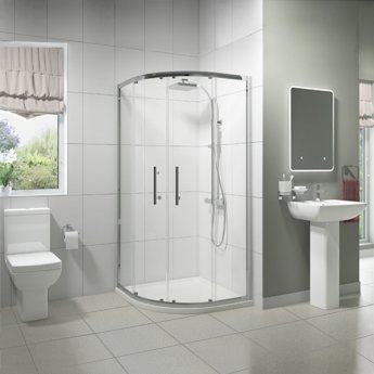 Pure Bathroom En-Suite with Quadrant Shower Enclosure - 900mm x 900mm