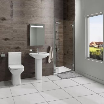 Trim Bathroom En-Suite with Hinged Shower Door - 800mm Wide