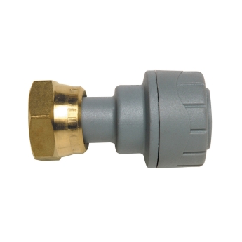 Polypipe Polyplumb Straight Tap Connector 15x1/2 BSP (Pack of 10) | Product Image