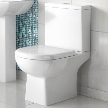 Nuie Asselby Close Coupled Pan Push Button Cistern - Excluding Seat