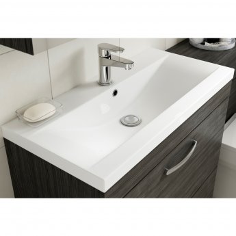 Nuie Athena Wall Hung 1-Drawer Vanity Unit with Basin-1 500mm Wide - Gloss White