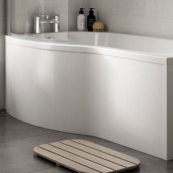 Nuie B-Shaped Shower Bath Front Panel 500mm H x 1700mm W - Acrylic