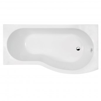 Nuie B-Shaped Shower Bath 1700mm x 735mm/900mm - Right Handed