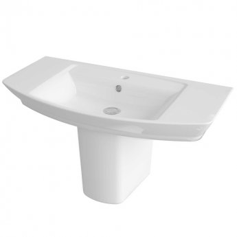 Nuie Clara Bathroom Suite Close Coupled Toilet and Basin 850mm - 1 Tap Hole
