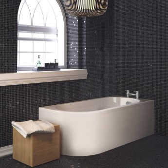Nuie Crescent Back to Wall Single Ended Bath 1700mm x 725mm - Right Handed