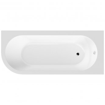 Nuie Crescent Back-to-Wall Bath incuding Panel 1700mm x 725mm - Right Handed