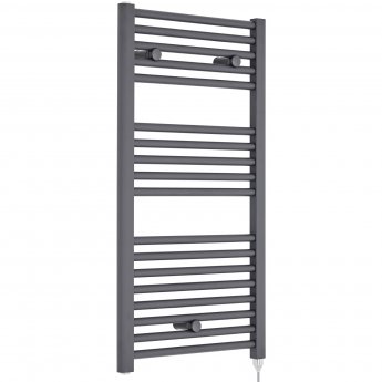 Nuie Electric Heated Towel Rail 920mm H x 480mm W - Anthracite