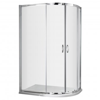 Nuie Ella Offset Quadrant Shower Enclosure 1200mm x 800mm with Tray RH - 5mm Glass | Product Image