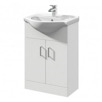 Nuie Ava Complete Furniture Suite with Vanity Unit and B-Shaped Shower Bath 1700mm RH