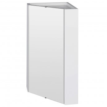 Nuie Mayford Corner Mirrored Bathroom Cabinet 459mm W White