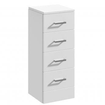 Nuie Mayford 4-Drawer Unit 300mm Wide x 300mm Deep - Gloss White