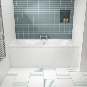 Nuie Otley Double Ended Rectangular Bath 1700mm x 700mm - Acrylic