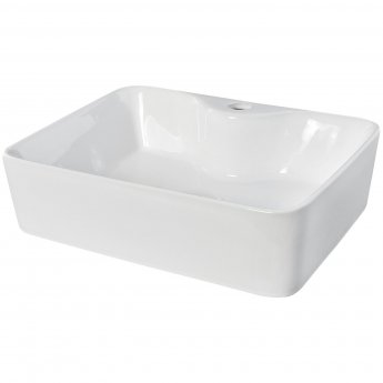 Nuie Vessel Square Sit-On Countertop Basin 485mm Wide - 1 Tap Hole